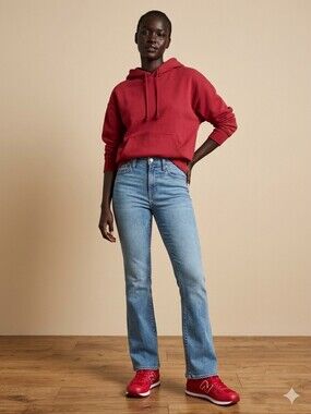 Levis 725 High Rise Bootcut Jeans - Light Blue Denim